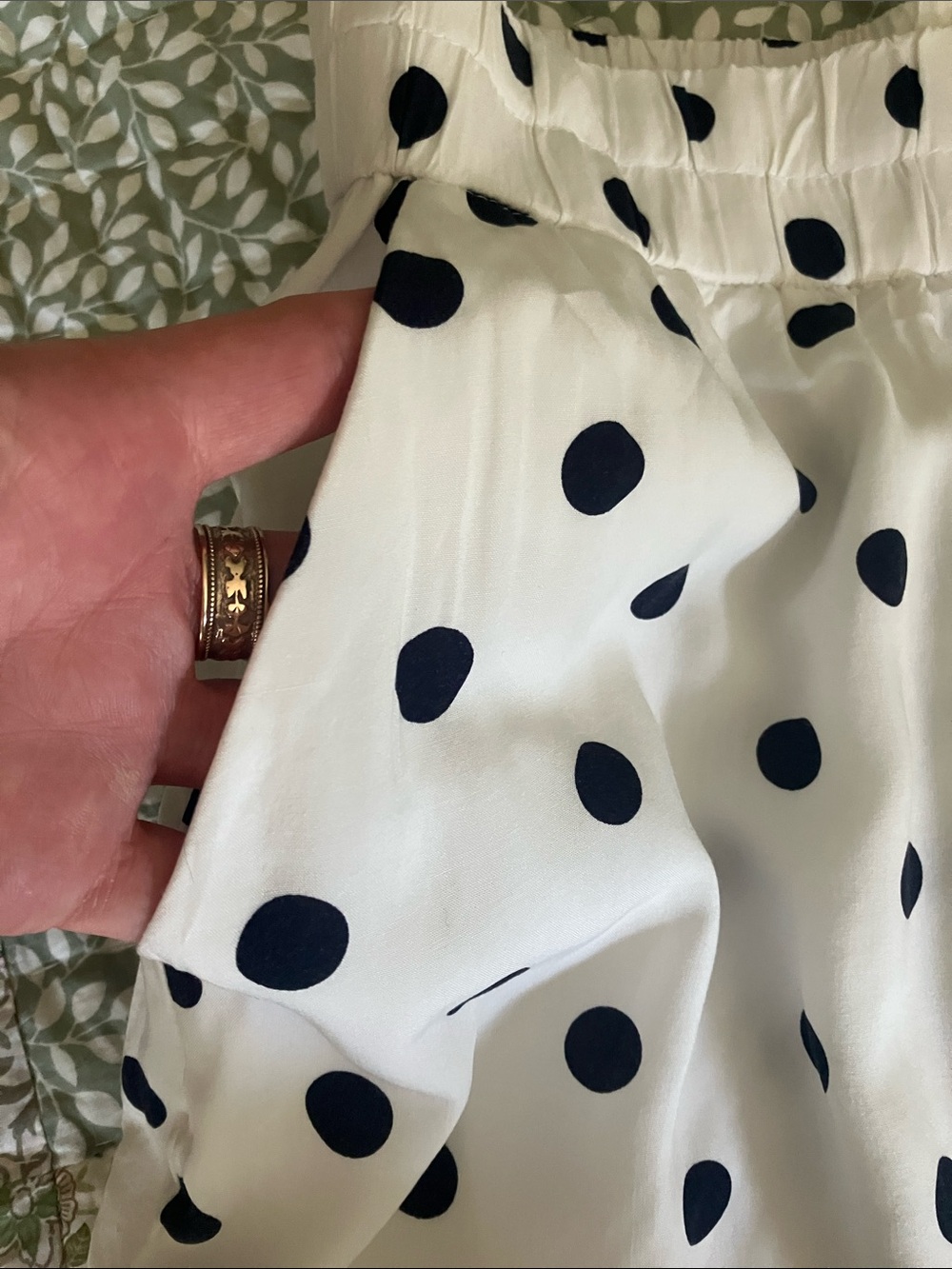 J Crew polka dot high low summer skirt L - Picture 8 of 14